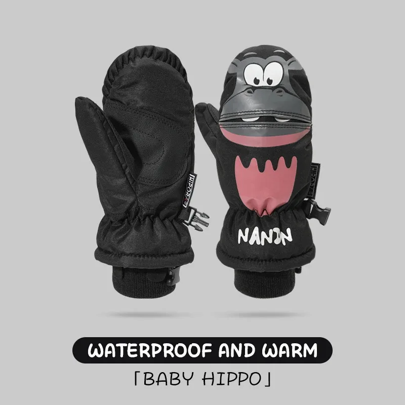 

NANDN Детские лыжные перчатки детские водонепроницаемые и теплые перчатки с героями мультфильмов, зимние уличные перчатки для сноуборда