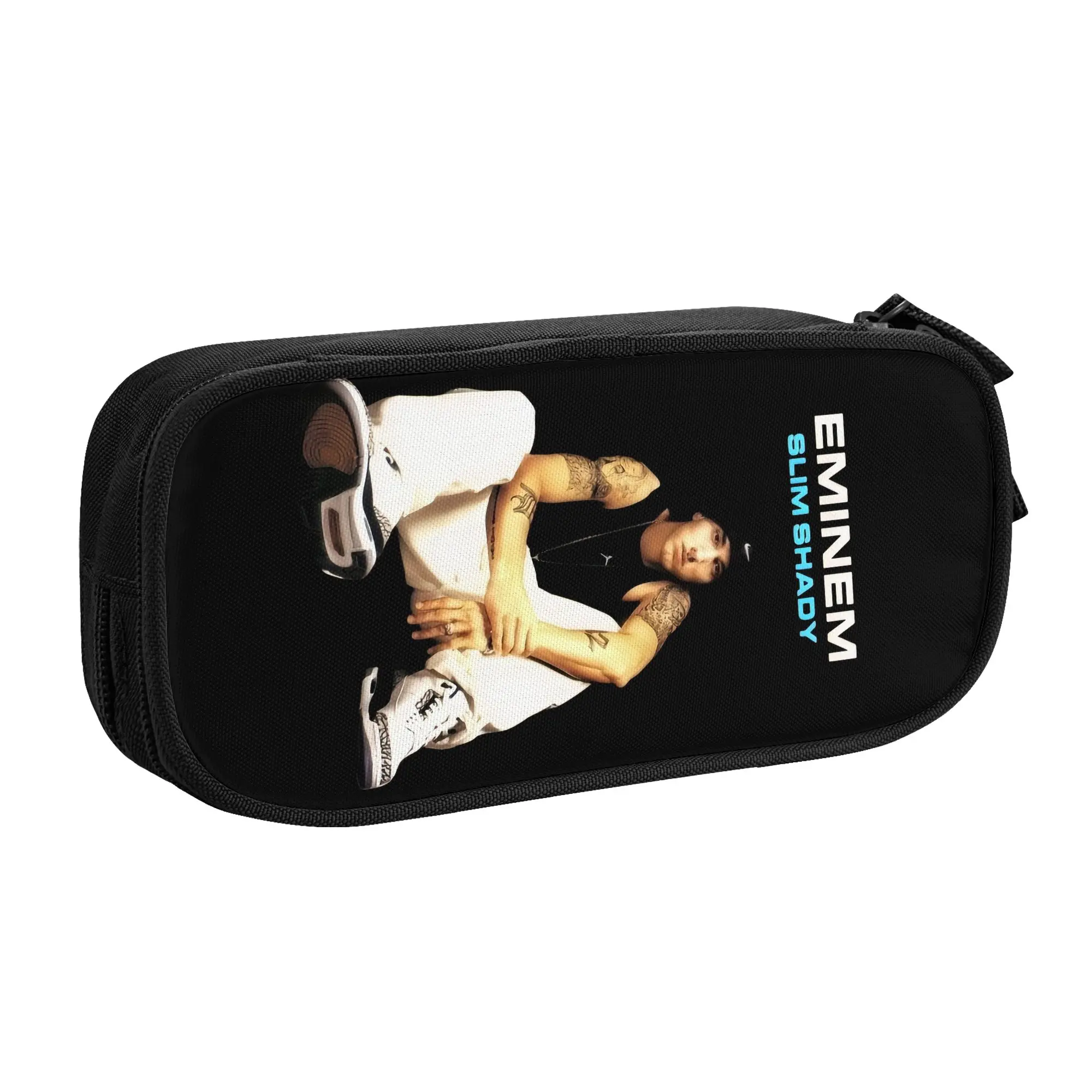 Eminems Hip Hop Rapper  School Pencil Cases Boys Girls Large Storage American Pop Music  Pencil Pouch Students Stationery