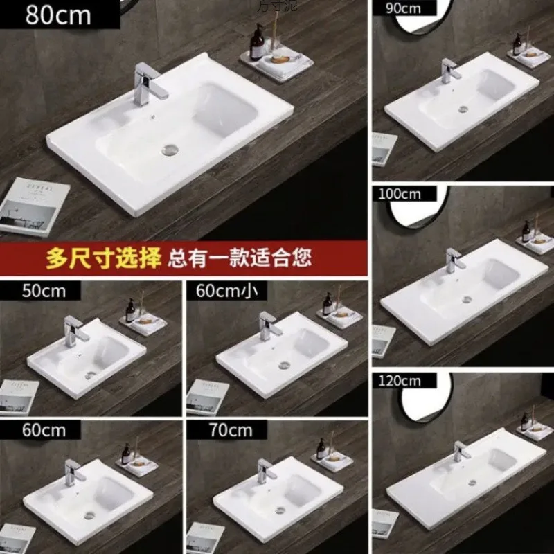 

The wash basin is semi-embedded in the Taichung single is integrated with ceramic cabinet