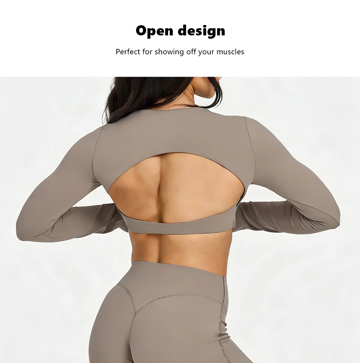 Running Sportswear Women 2 Piece Set Short Cropped Long Sleeve Top Straight Leg Yoga Pants Breathable Quick Dry Gym Suit