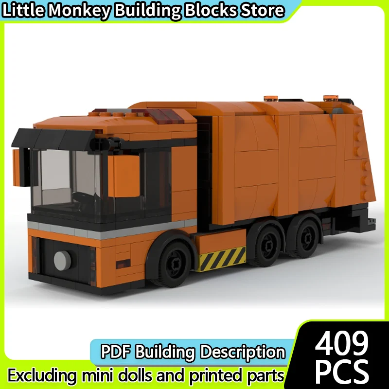

City Car Model MOC Building Bricks Classic City Garbage Truck Modular Technology Children Holiday Gifts Assemble Toys Suit