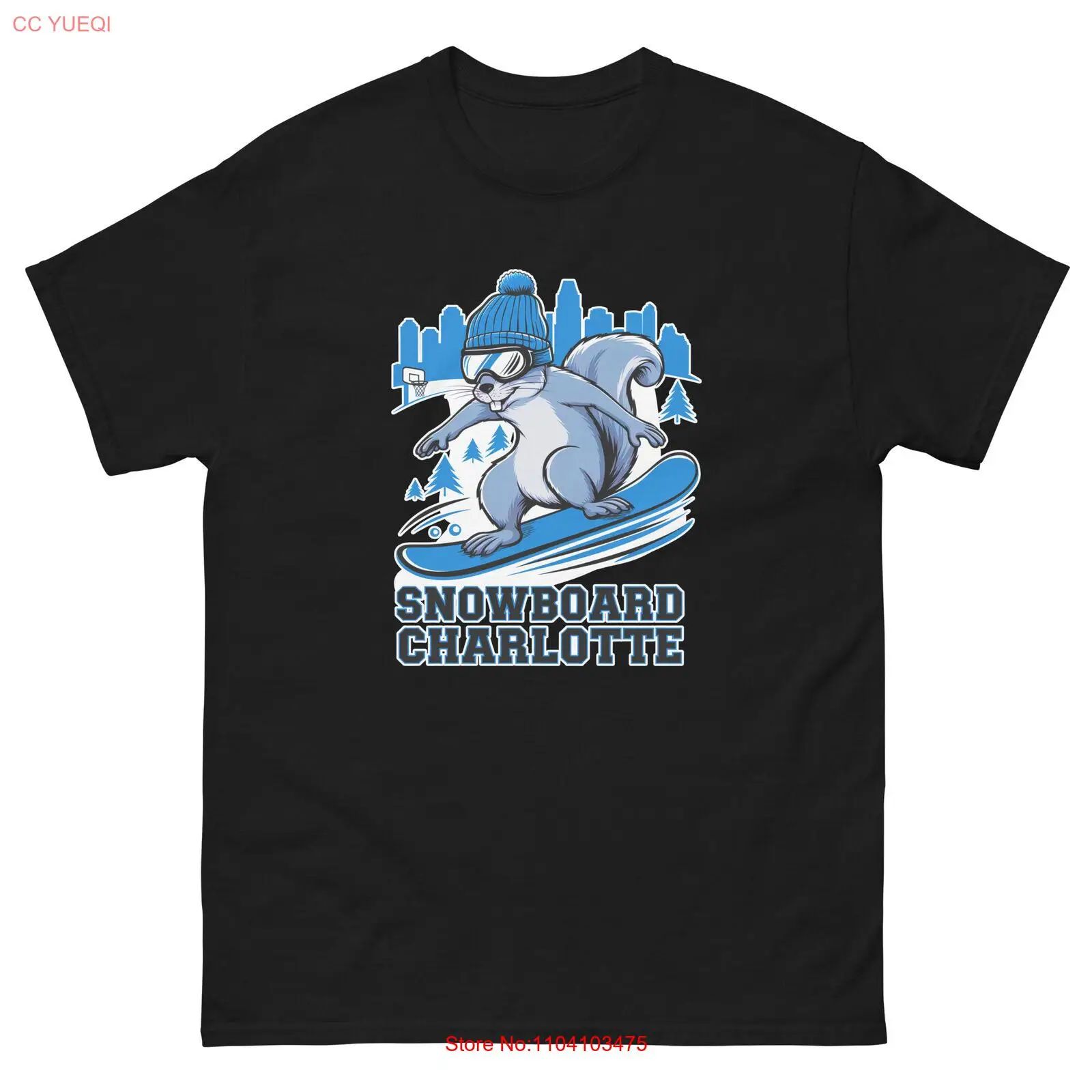 

Snowboard Charlotte Squirrel USA Snowboarding Animal T-Shirt