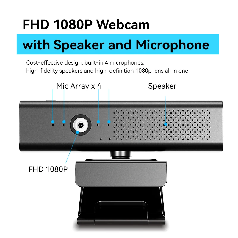Anywii OEM Zoom Meeting Camera H720 1080p Usb Webcam Full hd Web Cam Video Conference Camera with Mic and Speaker