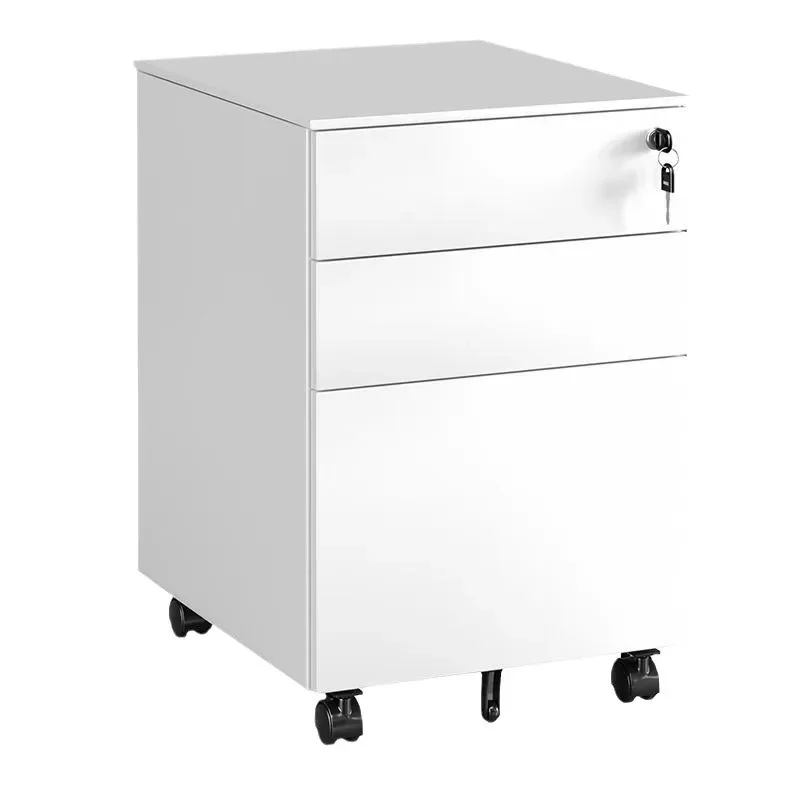 Under-desk movable cabinets, office tin mobile lockers, chest of drawers with locks