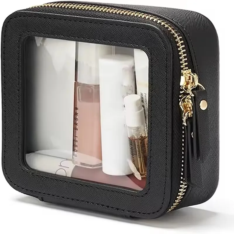 Small Cosmetic Bag for Purse Mini Makeup for Cute Clear Pouch Travel Organizer Case for Toiletry Waterproof Square Pouch Zipper