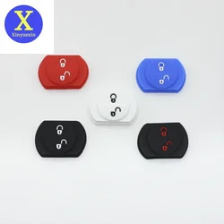 Xinyuexin 2 Buttons Silicone Remote Car Key Pad Replacement for Mitsubishi Colt Warior Carisma Spacestar Straight