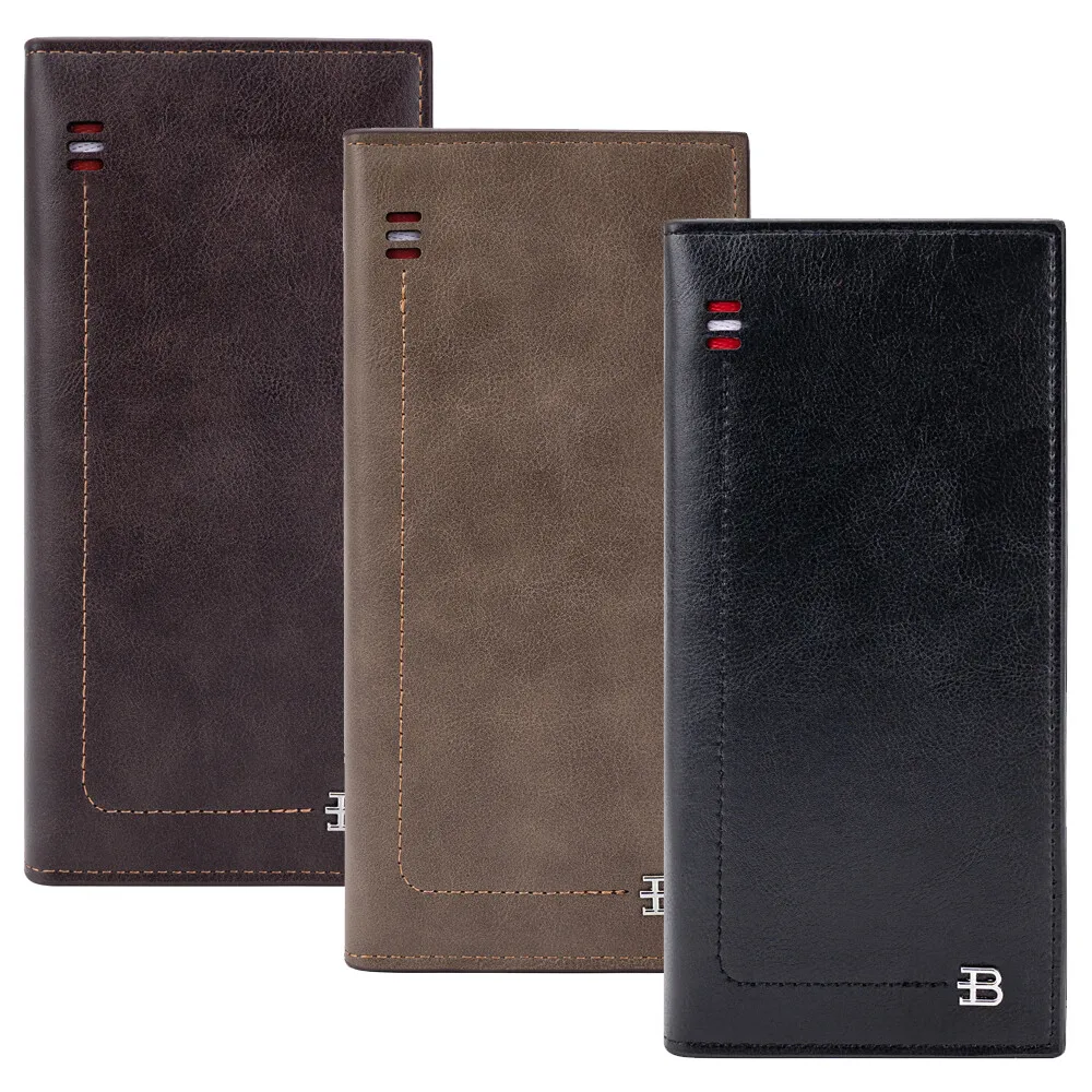 

New Fashion Long Men Wallets Credit Card Holder Classic Male Purse Zipper Coin Pocket Men's Clutch Wallet Simple Style Pocket