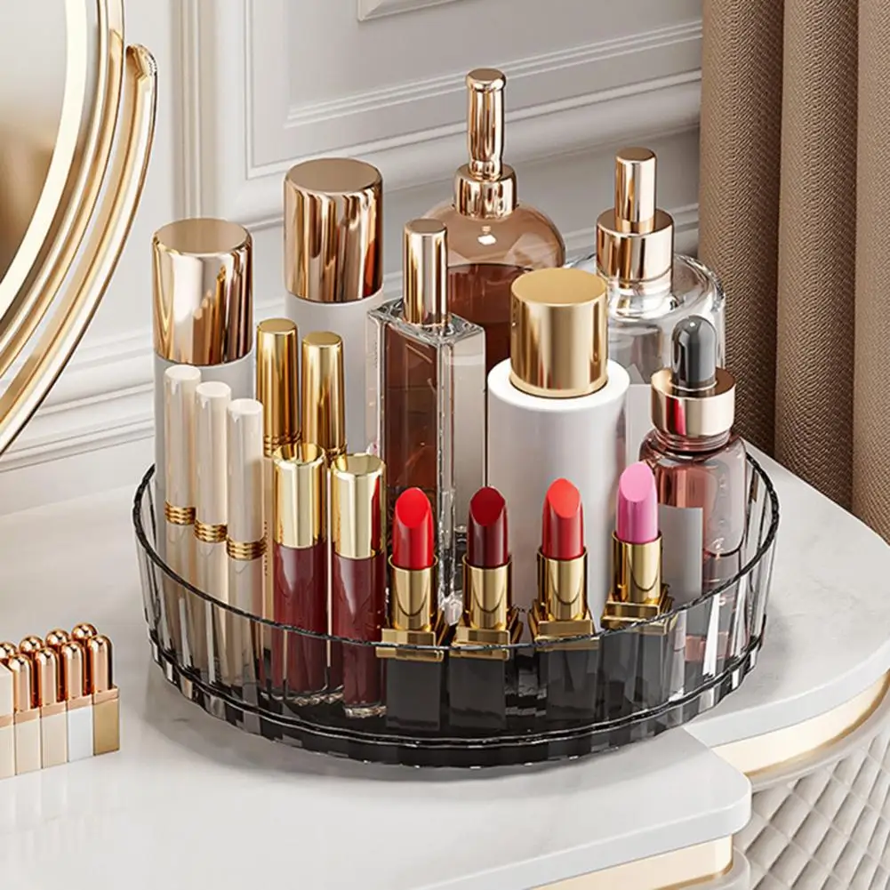 Desk Organizer Capacity 360-degree Rotating Makeup Organizer Tray Spice Rack for Strong Load-bearing Organizer Makeup Storage