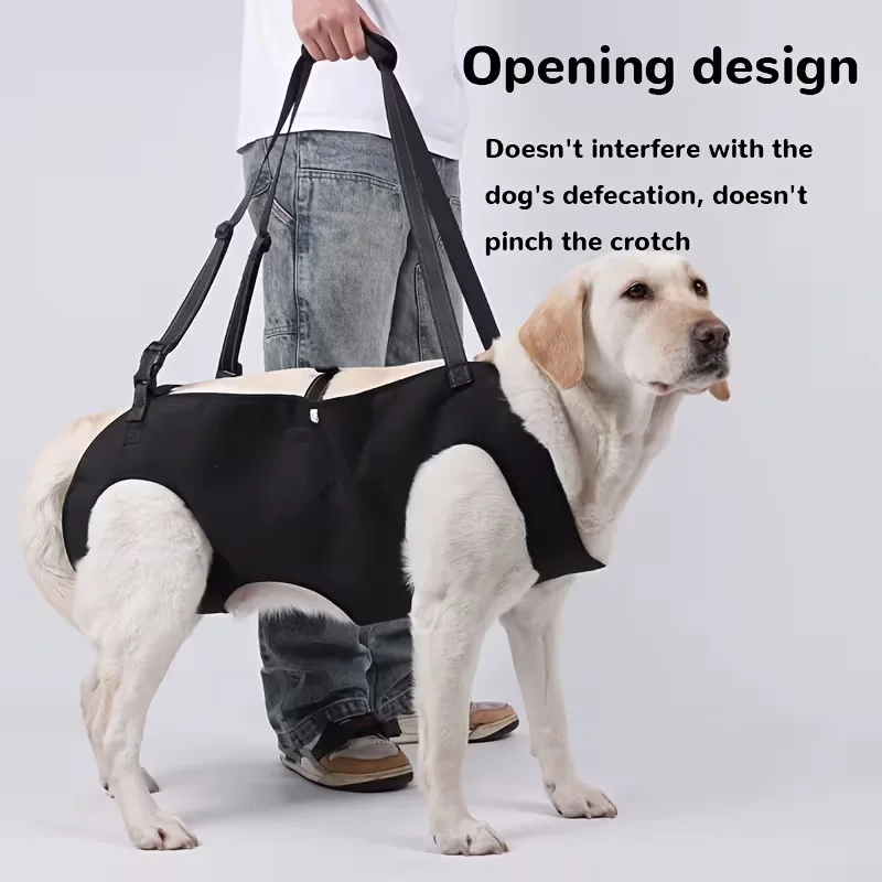 Coleira de Assistência para Cães em Escadas, Cinta de Apoio para Cães Idosos, Colete Ajustável para Elevação de Animais de Estimação, Arnês Grande para Auxílio em Subida de Escadas para Cães
