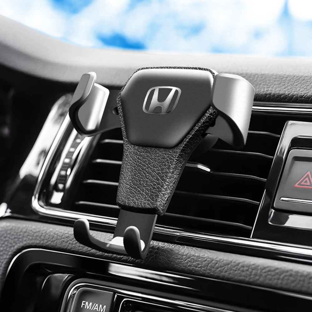 Gravity Car Badge Phone Holder Bracket Air Vent Clip Mount Stand For Honda Mugen Power Civic Accord Odyssey Jazz CRZ CRV Spirior