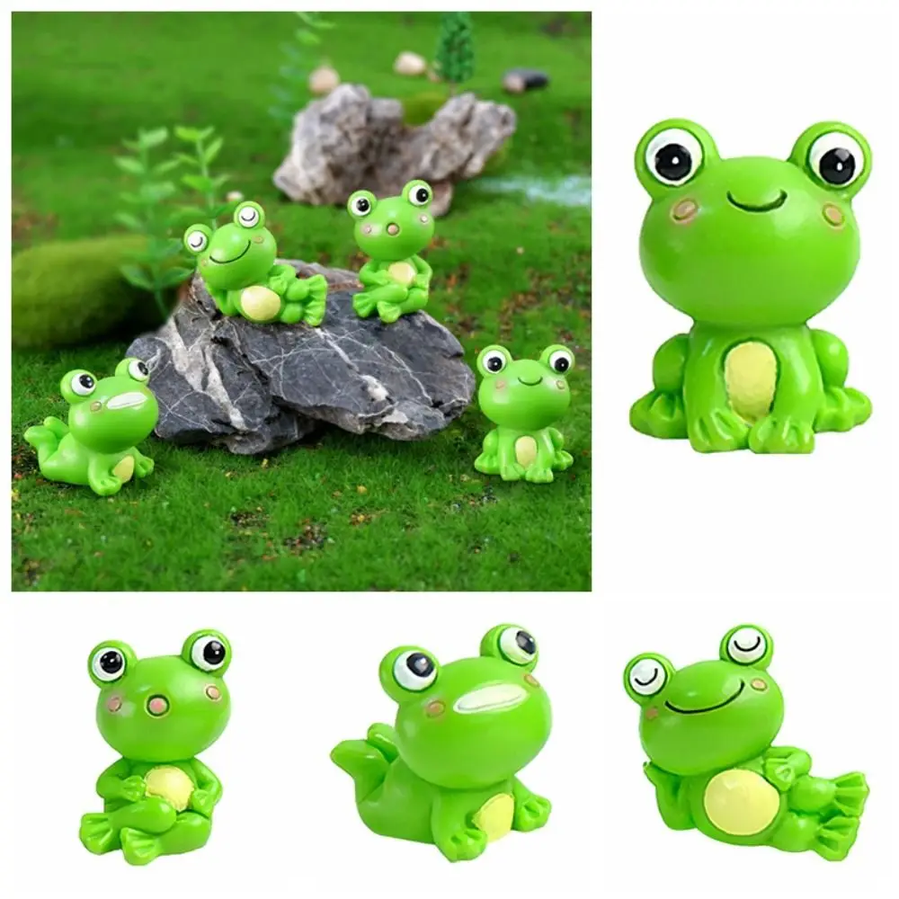 

Resin Frog Miniature Car Ornaments Miniatures Animal Micro Landscape Resin Cute Frog Action Figure Frog Mini Frog Car Decoration
