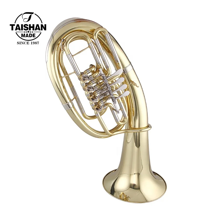 Professional 4 tunable valve pistons Baritone rotary Gold lacquer Bb tone Baritone rotary