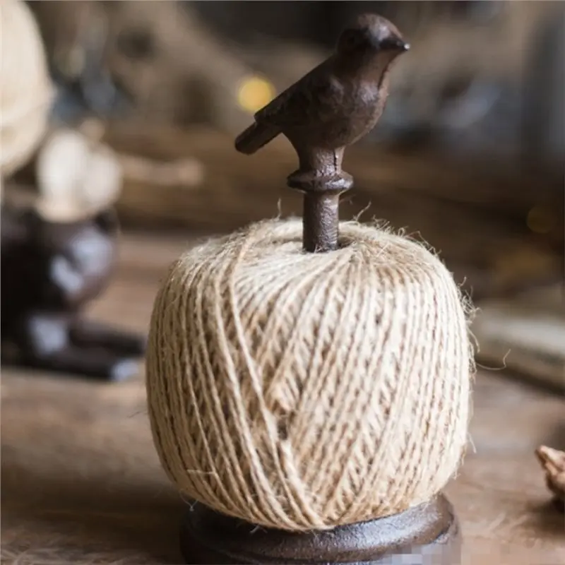 ABGR-Cast Iron Rope Frame, Garden, Courtyard, Balcony Decoration, Bird Sewing Machine Vintage Trinkets, Garden Cast Iron Spool