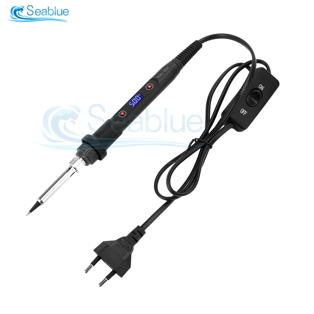 Adjustable Temperature Electric Soldering Iron Switch 220V 110V 80W Welding Solder Rework Station Heat Pencil Tips Repair Tool