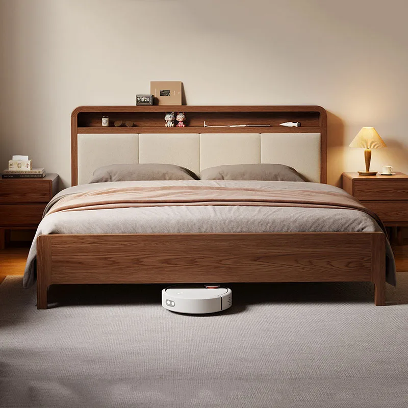 Luxury Double Bed Princess Mobile Floor Bedroom Sleeping Children Modern Bed Wooden Letto Matrimoniale Lounge Suite Furniture