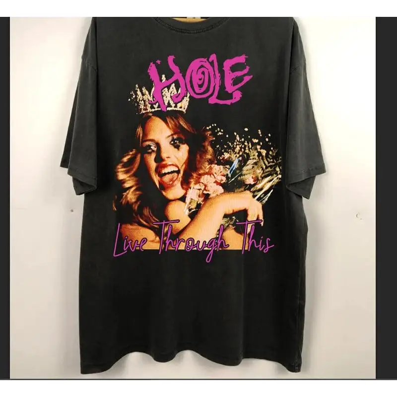 Футболка Hole Band Through This, черная, хлопковая, все размеры