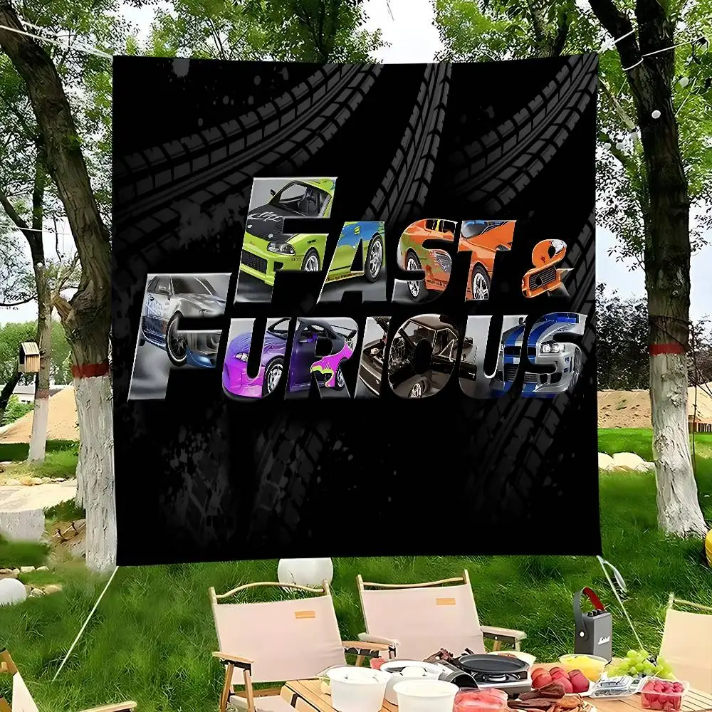 Movie F-Fast Cool Furious Retro Flags Multiple Choice Living Studio Booth Interior Decoration Banner