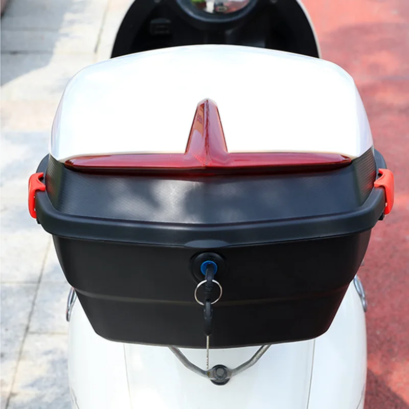 Maletero de motocicleta grande de estilo general, vehículo eléctrico de gran capacidad, caja trasera extragrande y gruesa