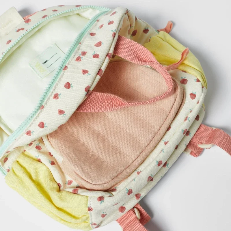 Embroidery Name Strawbreey Girls School Backpack Schoolbag Laptop Bookbag Insulated Lunch Tote Bag Purse Teens Boys Kids