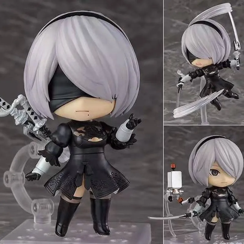 【En stock】Nendoroid 1475 Yorha No 2b Nier Automata Chibi Figura de acción coleccionable para coleccionistas de anime, exhibición de escritorio