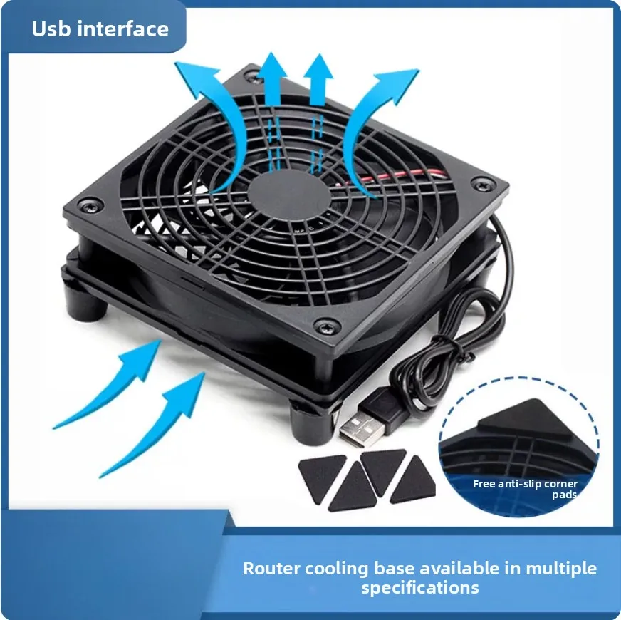 5V USB router cooling fan, with three-speed adjustable function. Style is suitable for cooling various devices.