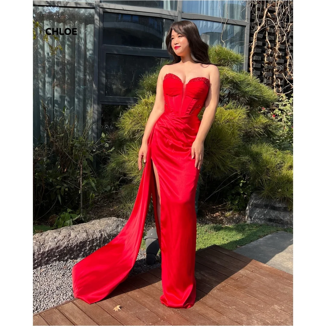 

Custom Made Elegant Party Dresses Woman 2025 Luxury Evening Dress Off-shoulder Mermaid Sleeveless Ball Gown Dress Prom Clothes