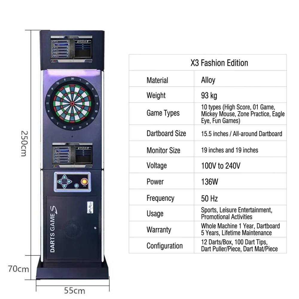 Factory Price High Quality Digital Screen Arcade Electronic Dart Machines Coin Operated Entertainment Equipment for Game