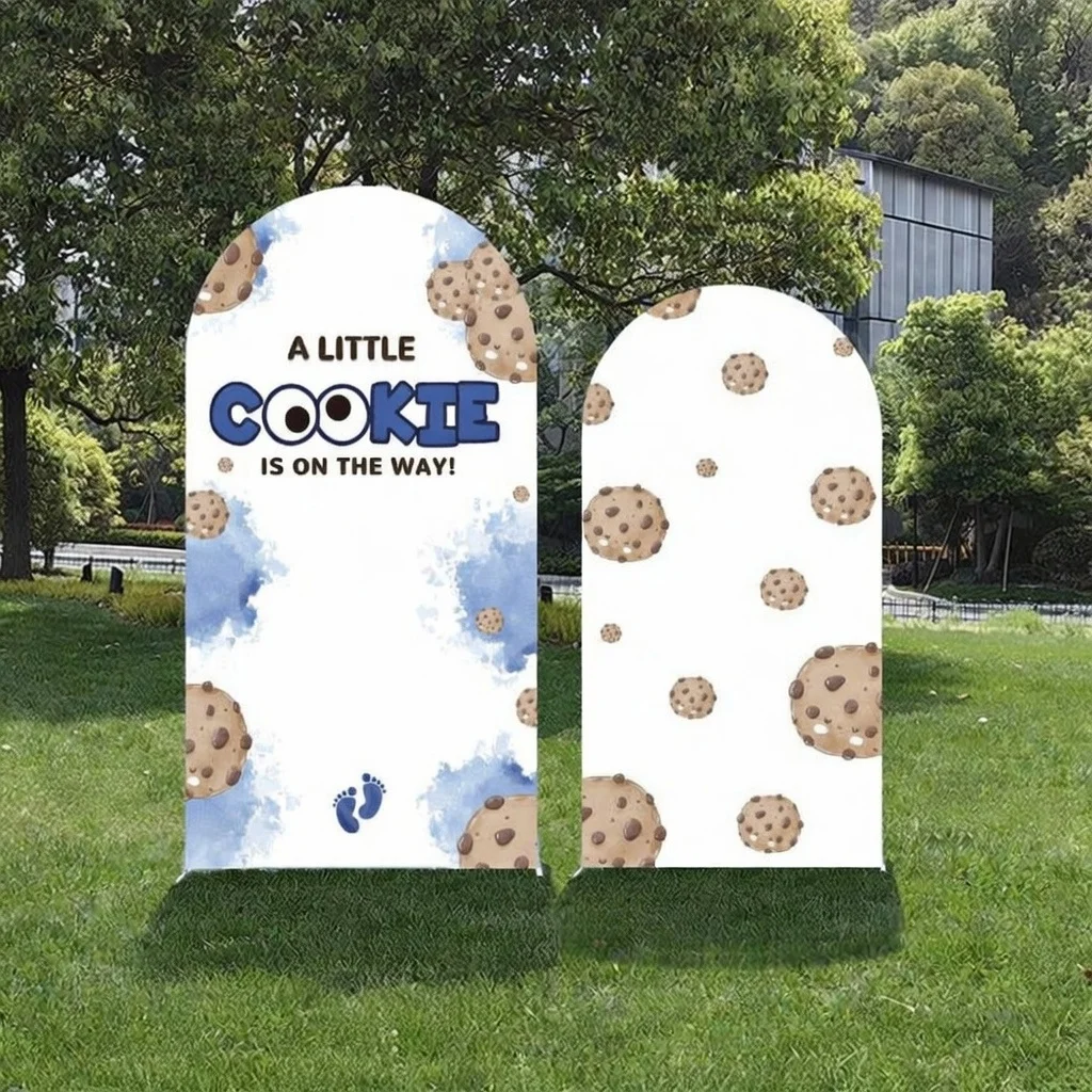 

Двусторонний фон-покрытие Chiara Arch с надписью «A Little Cookie Is on The Way» для детского дня рождения, украшения для вечеринки в честь рождения ребенка