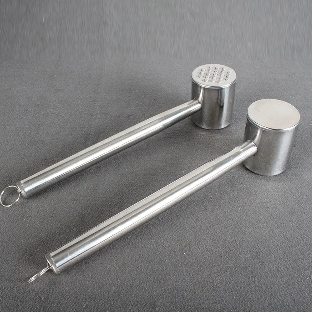 

Professional Stainless Steel Meat Hammer Double Sided Rust Resistant Heavy Duty Tenderizer Mallet for Home Kitchen Restaurant