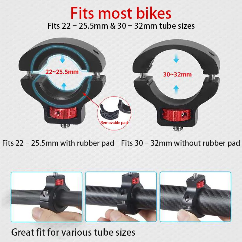 Bike Clip Mount with 1/4" Screw for Insta360 X5 X4 X3 Ace Pro Gopro 13 12 DJI Action 4 Sports Camera Gimbal Bracket Accessories view 3