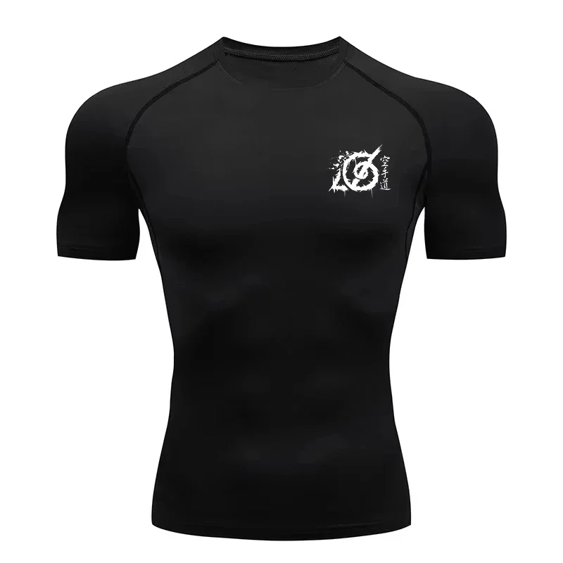 

Men's Graphic Compression Shirts Sports Quick Dry T-Shirts Tops Gym Workout Combat Rash Guard