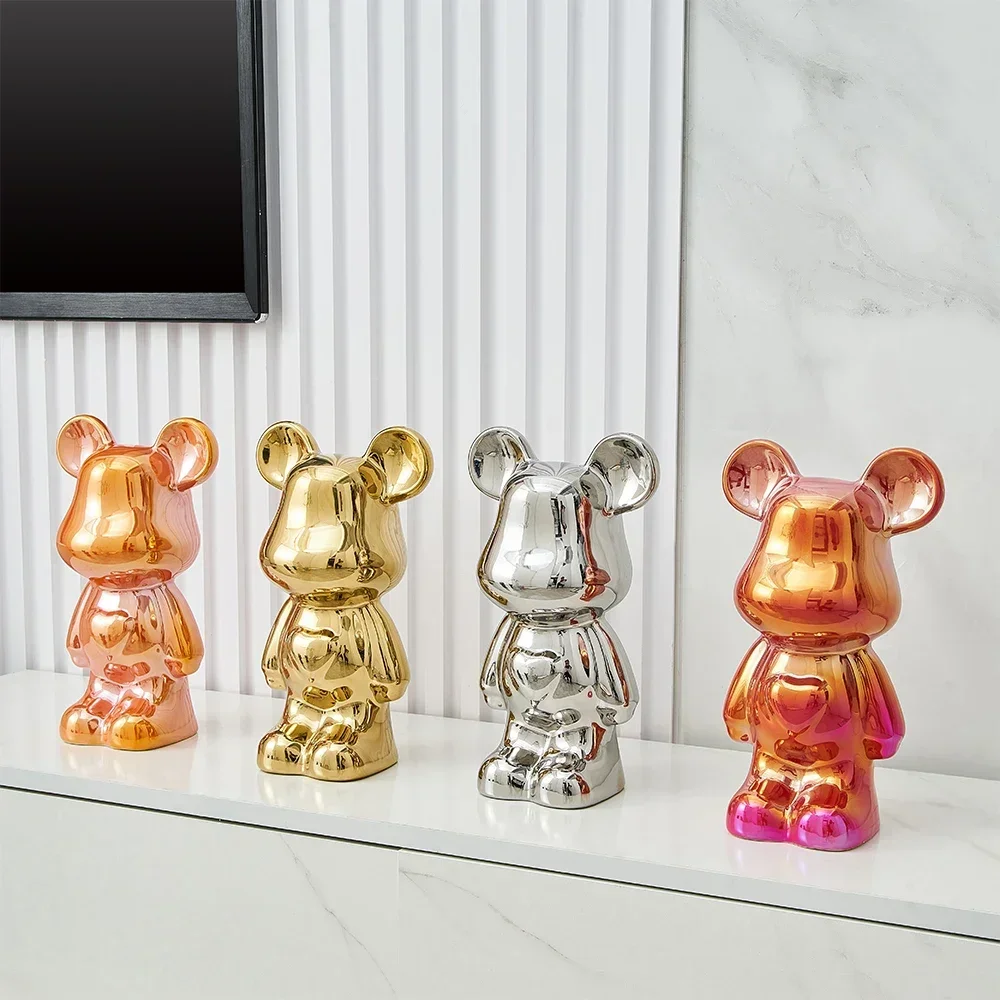 

Trend Room Decor Animal Figurine Desktop Accessories Modern Home Decor Bear Statue Creative Piggy Bank Ceramics Craft Gifts