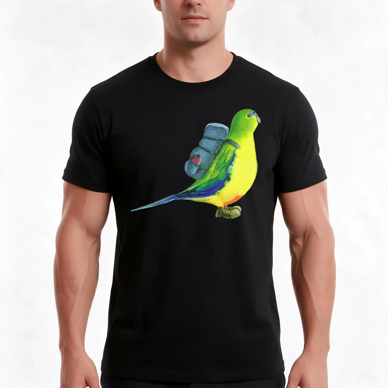 Bushwalking OBP T-Shirt, Summer Casual Cotton Tee, Oversized Streetwear Tops, Vintage Graphic Print, Loose Fit Short Sleeve