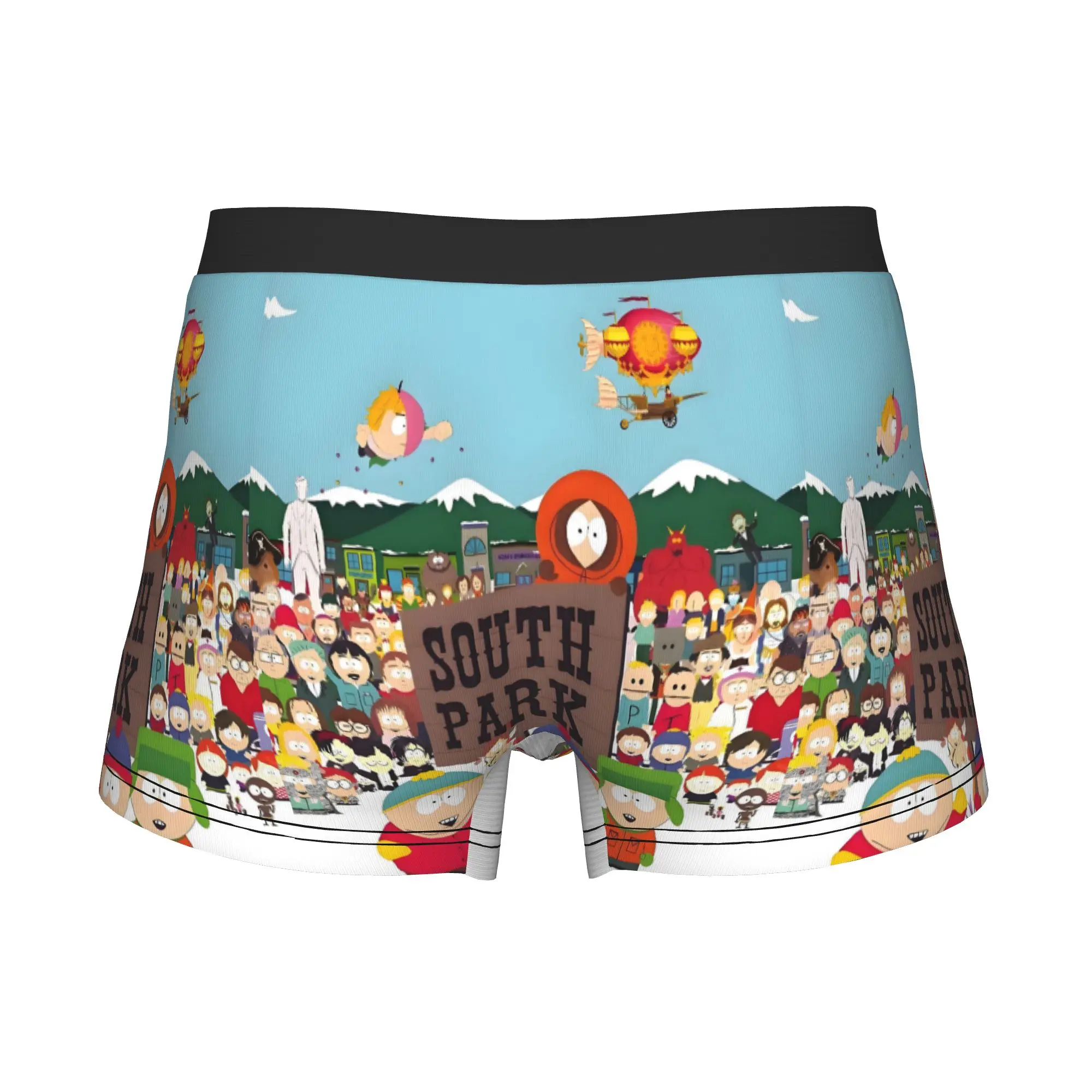S-SouthParks Destroyer Boxer Shorts For Homme 3D Print Animation Underwear Panties Briefs Soft Underpants