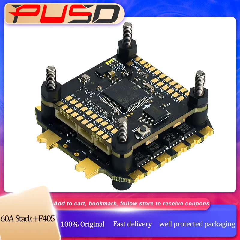 

Axisflying Argus ECO Stack 60A V1 ESC F405 Flight Controller 6S For FPV Freestyle Drones DIY Parts