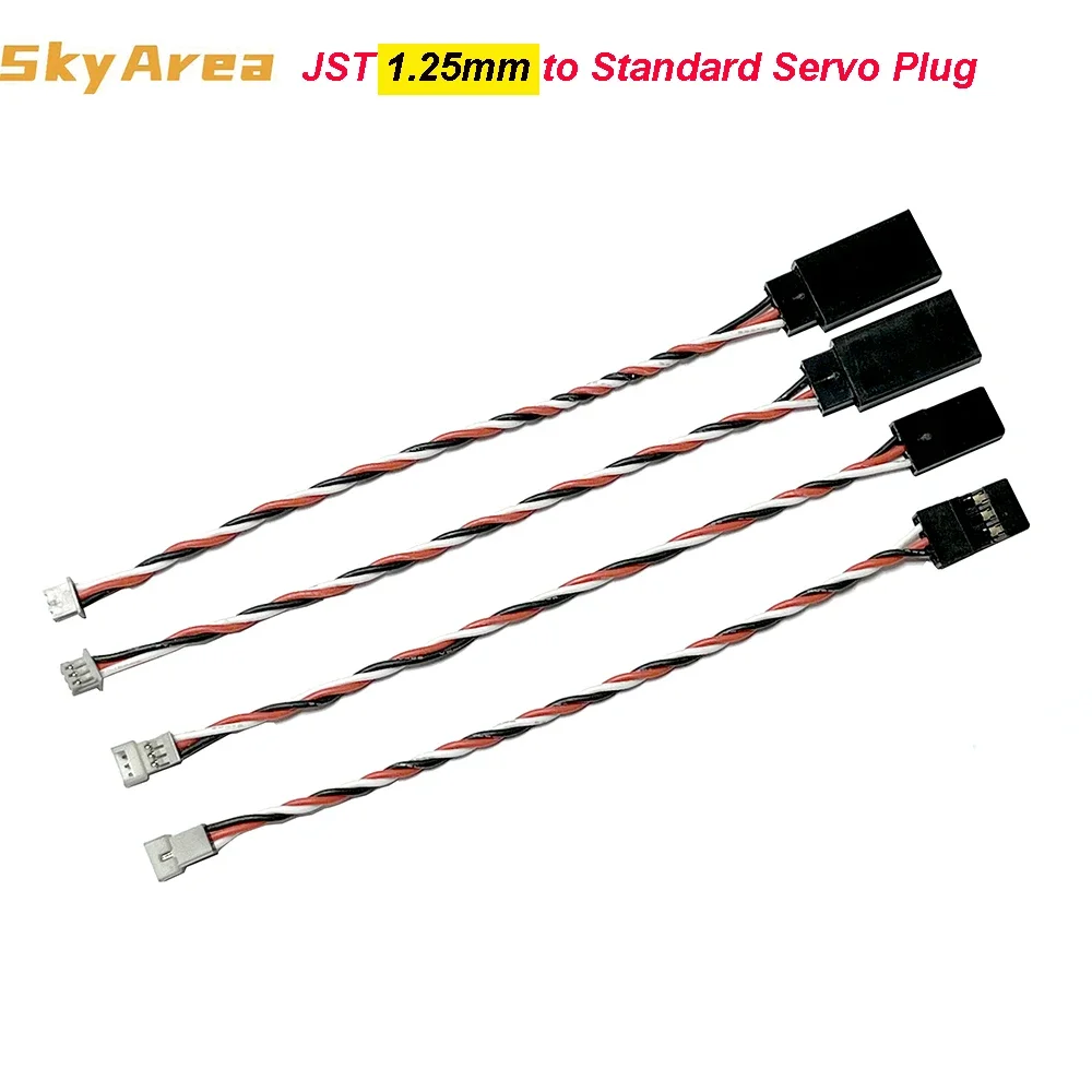 2PCS JST 1.25mm 3Pins Male Female and JR Style for Mini Receiver Servo Wire Plug Converter for RC Toy Model Car accessories