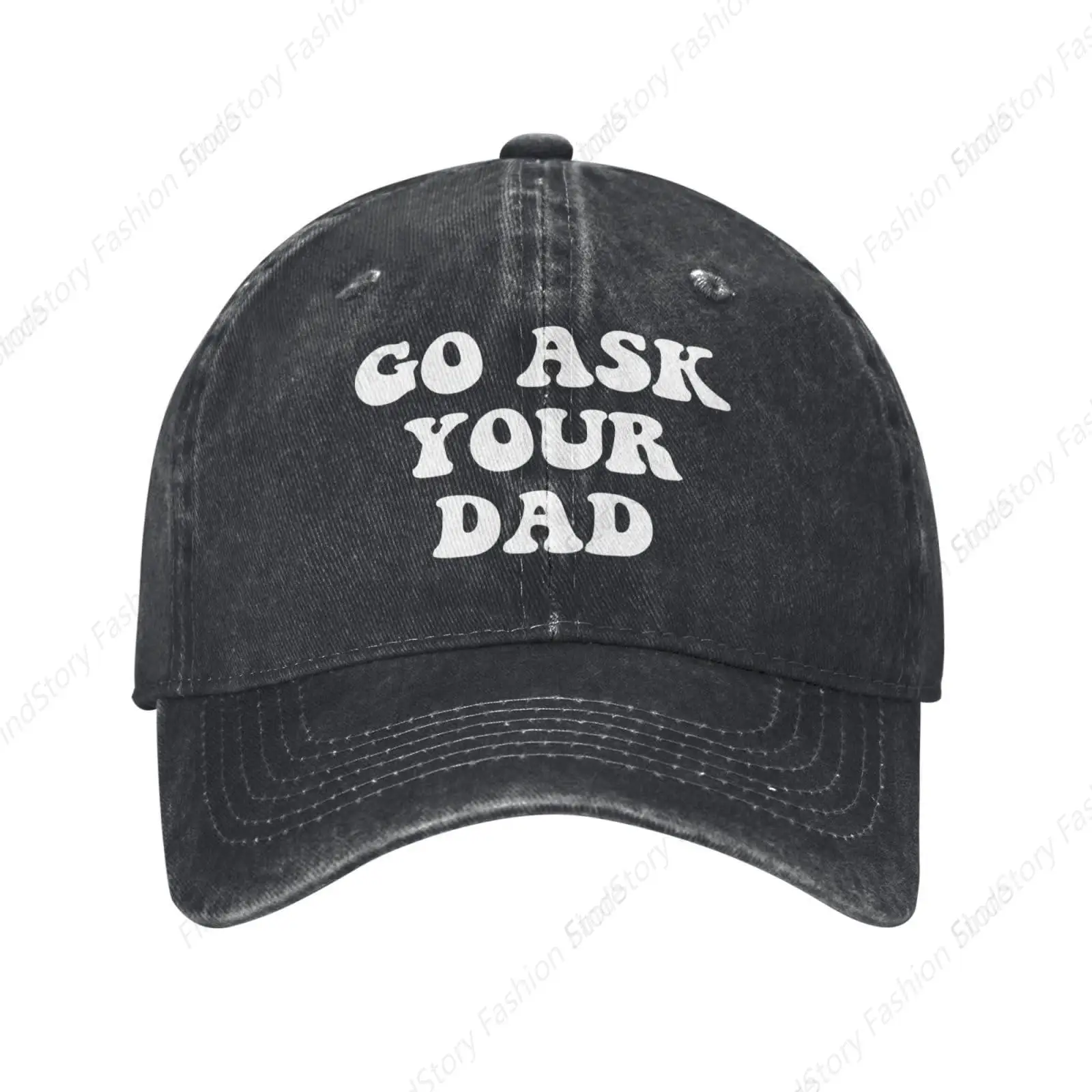 

Go Ask Your Dad Denim Baseball Caps Snapback Sun Hat Women Men Cap Hats Summer Hip Hop Casquette Sports Travel Daily