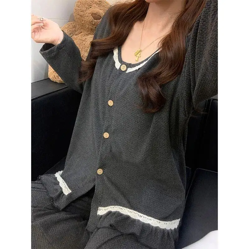 أزياء Homewear مثير بيجامة مجموعة الملابس النسائية الاتجاه 2025 سيدة مجموعات رياضية امرأة سترة مطابقة محبوك دعوى الإصدارات #4