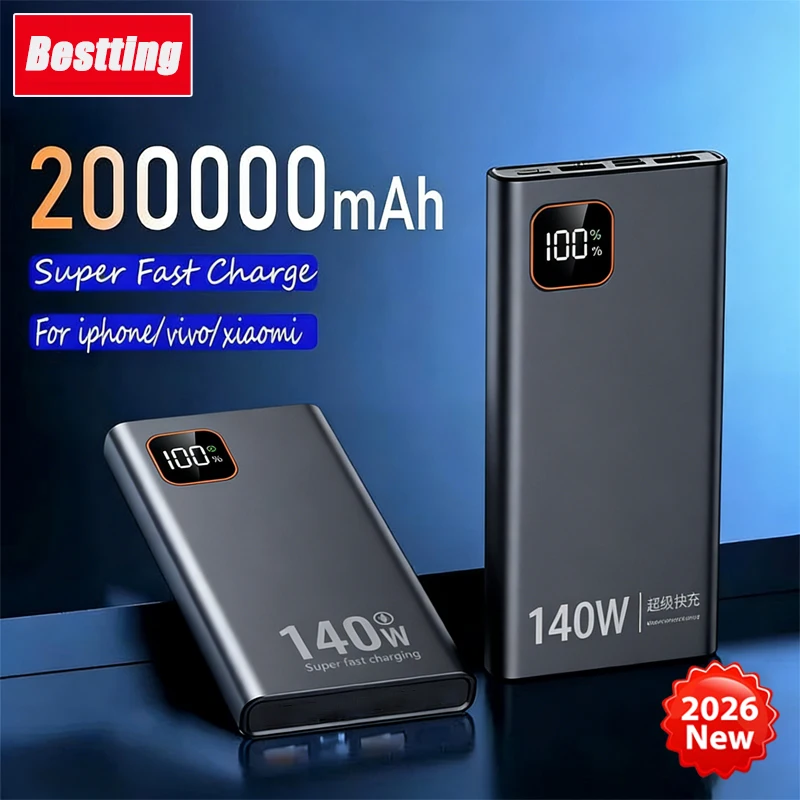 50000mAh 140W Ultra Capacity Power Bank Super Fast Charge CC
