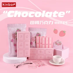 Kinbor-Cahier de licence hebdomadaire, notes autocollantes mignonnes, style chocolat, économie d'argent, fournitures scolaires, joli cadeau, évaluation, Kawaii