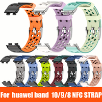 Strap For Huawei Band 10/9 /9NFC Soft Silicone Bracelet Sport Wristband Hidden Buckle Watchband For Huawei Band 10 / 9/ 8 /8NFC