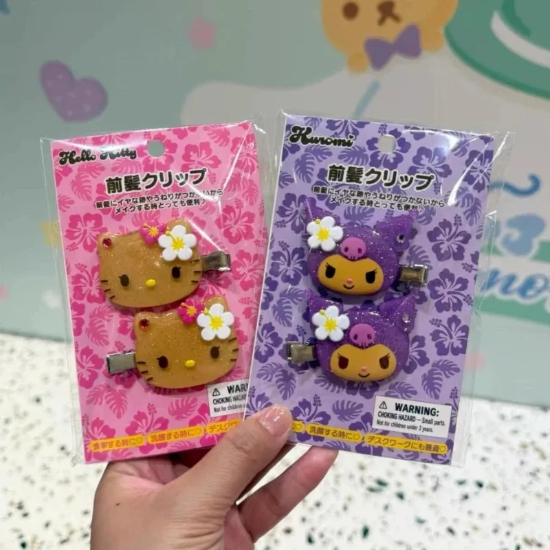 سانريو مرحبا كيتي حز مي زهرة أرنب غير أثر مشبك شعر فتاة حلوة لطيف الانفجارات الجانب كليب غطاء الرأس الإبداعي للفتيات الهدايا