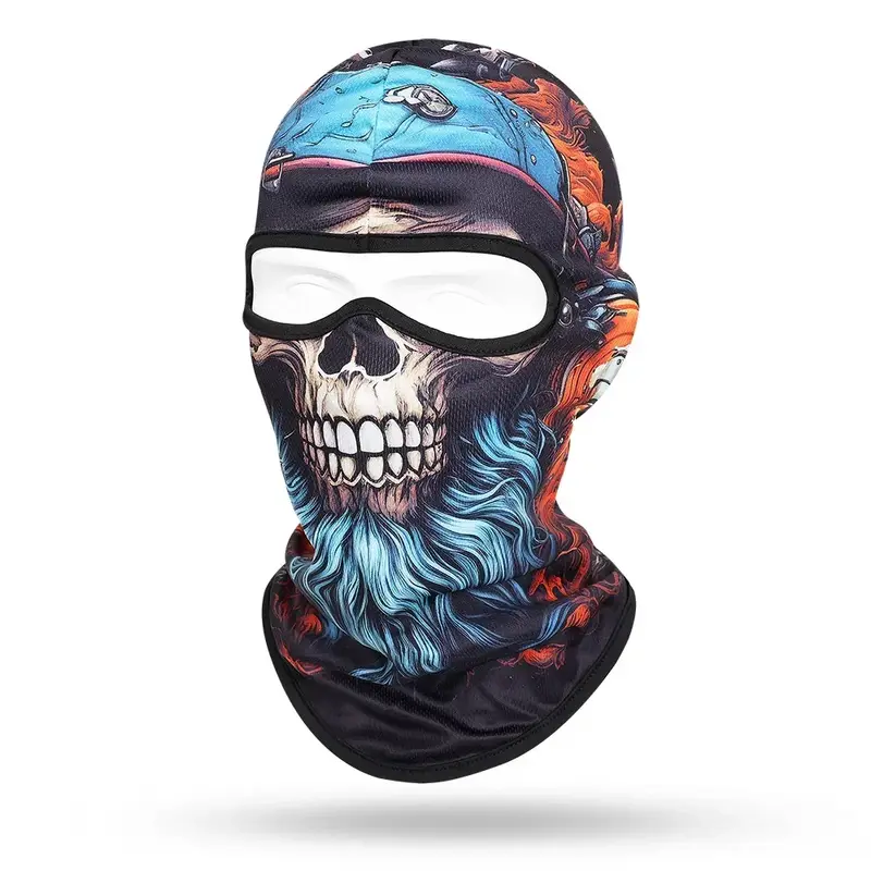 Quick-dry Motorcycle Balaclava Beard Old Men Full Face Cap Biker Skull Masks Motorbike Helmet Hat Cycling Neck Face Protection - Image 12