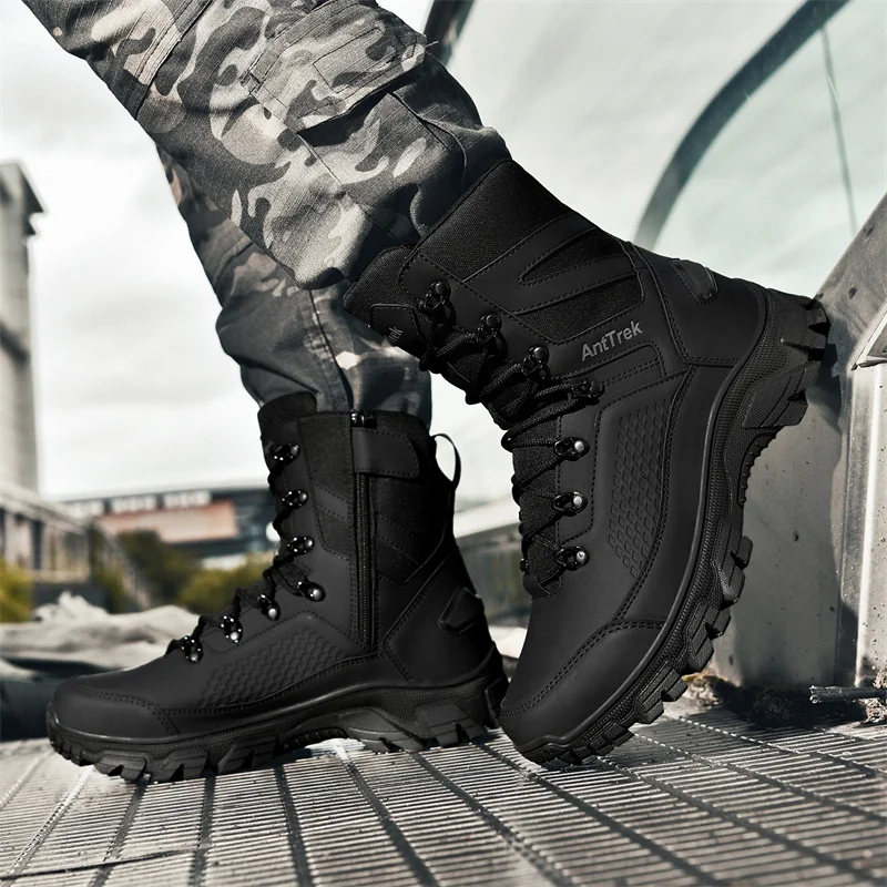 جديد الرجال الأحذية التكتيكية الصيد المشي لمسافات طويلة حذاء الدانتيل يصل الصحراء للجنسين الجيش التمهيد الذكور النساء العلامة التجارية دراجة نارية تسلق الحذاء