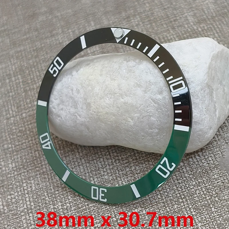 NH35 NH36 Cases Ring Curved Watch Bezel Insert 38mmx30.7mm SKX007 Ceramic Bezel Insert Fits SKX007 SKX009 SRPD SUB Case Parts