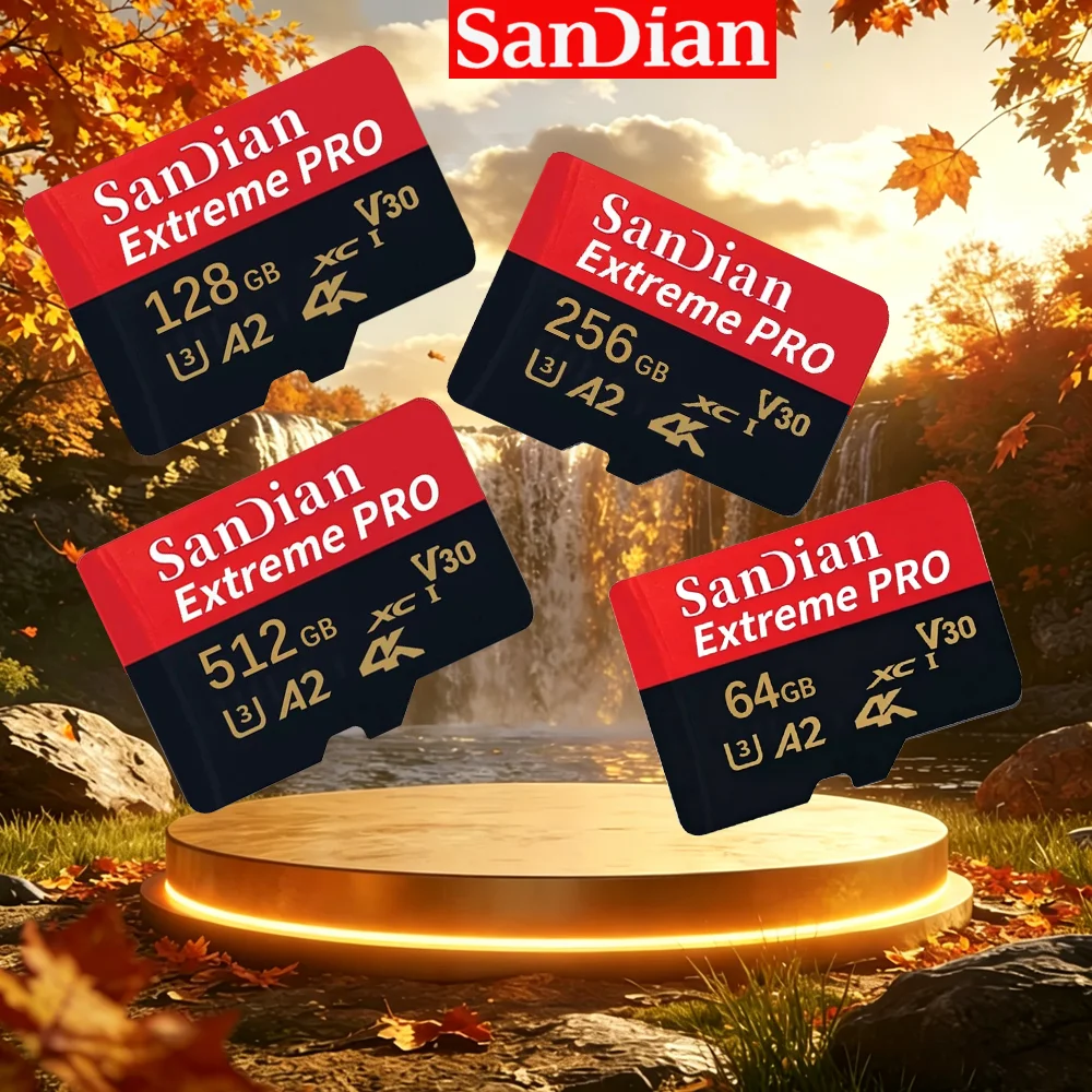 Original Micro SD Card 512gb/ 256GB/128GB/64GB TF Class 10 UHS-1 Flash Memory for Smartphone PC - High-Speed Memory Card