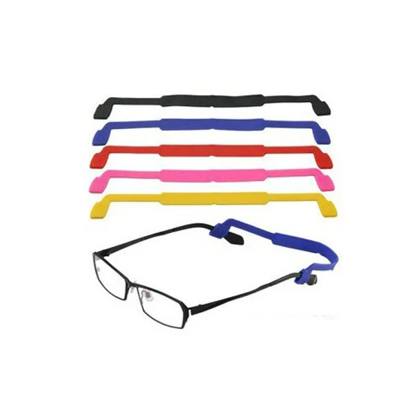 Durable Red Anti-Slip Rope Eyeglasses Sunglasses Glasses Elastic Silicone Headband Strap for Outdoor Sports Anti-Slip