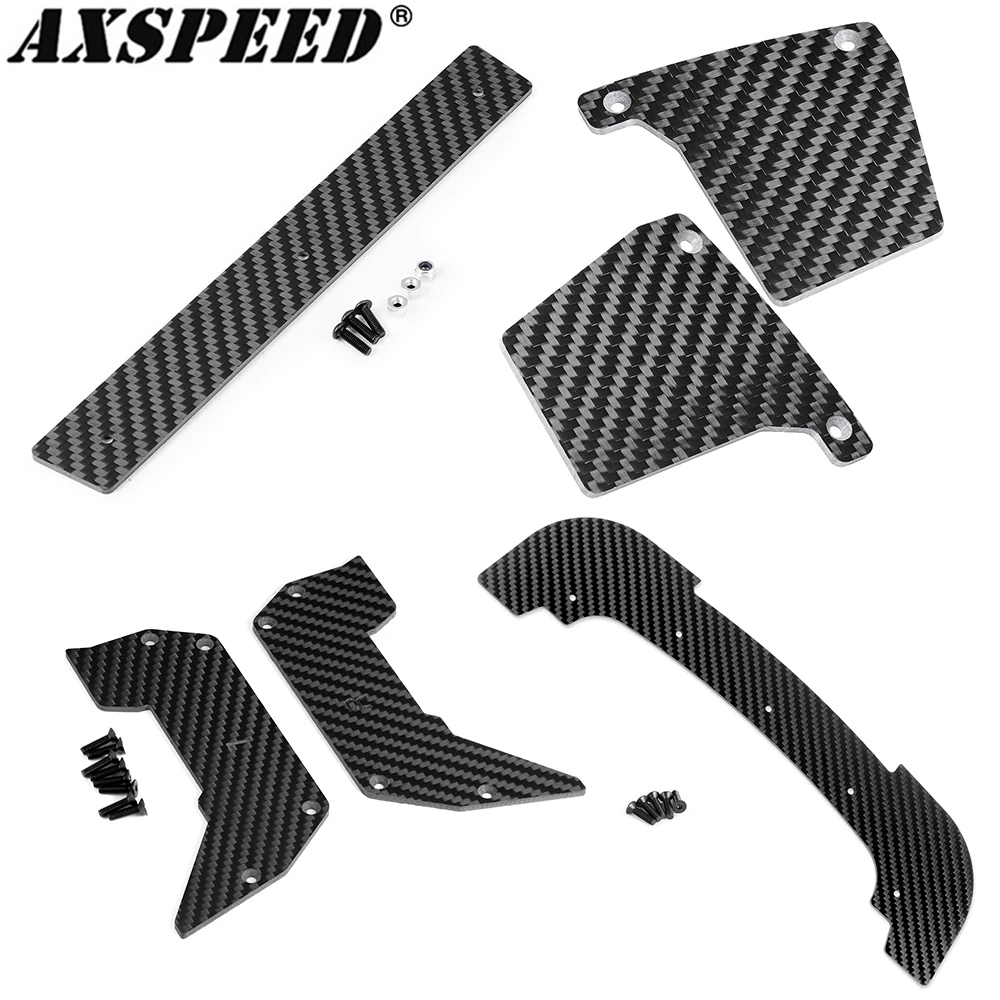 AXSPEED Carbon Fiber Rear Mudguard/Wing Insert /Front Suspension Plate/Splitter for 1/7 A-RRMA INFRACTION V2 6S Upgrade Parts