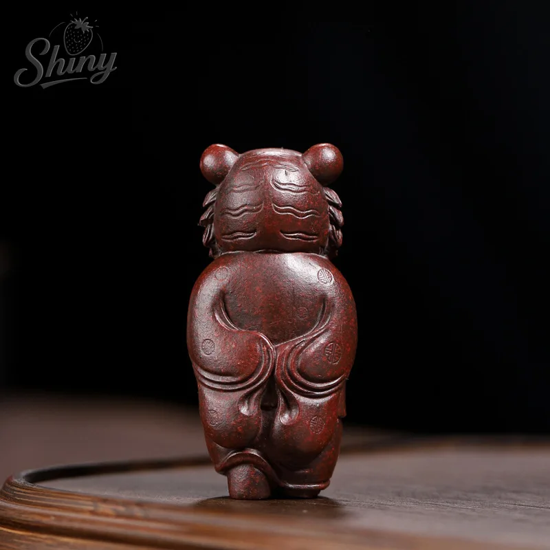 Yixing Purple Sand Tea Pet Can Be Raised, Tiger-like Tea Table Ornament, Zodiac Hand-held Ornament