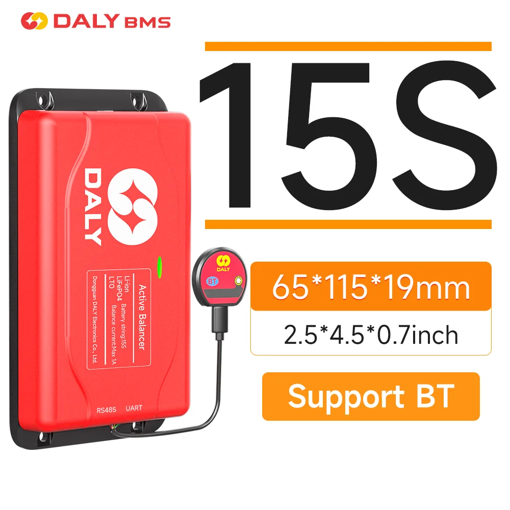 Daly Smart Active Balancer BMS Lifepo4 Active Equalizer 4S Balanceador de Bateria 24V Load Balance Board Bluetooth 1A Strom 9